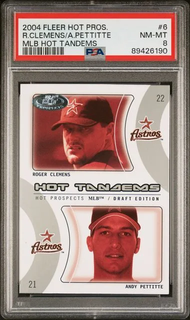 2004 Fleer Hot Prospects Andy Pettitte /Roger Clemens MLB Hot Tandems #6 card image