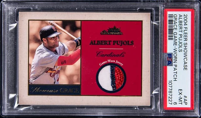 2004 Fleer Showcase Albert Pujols Grace Game-Worn Patch #SGP-AP card image