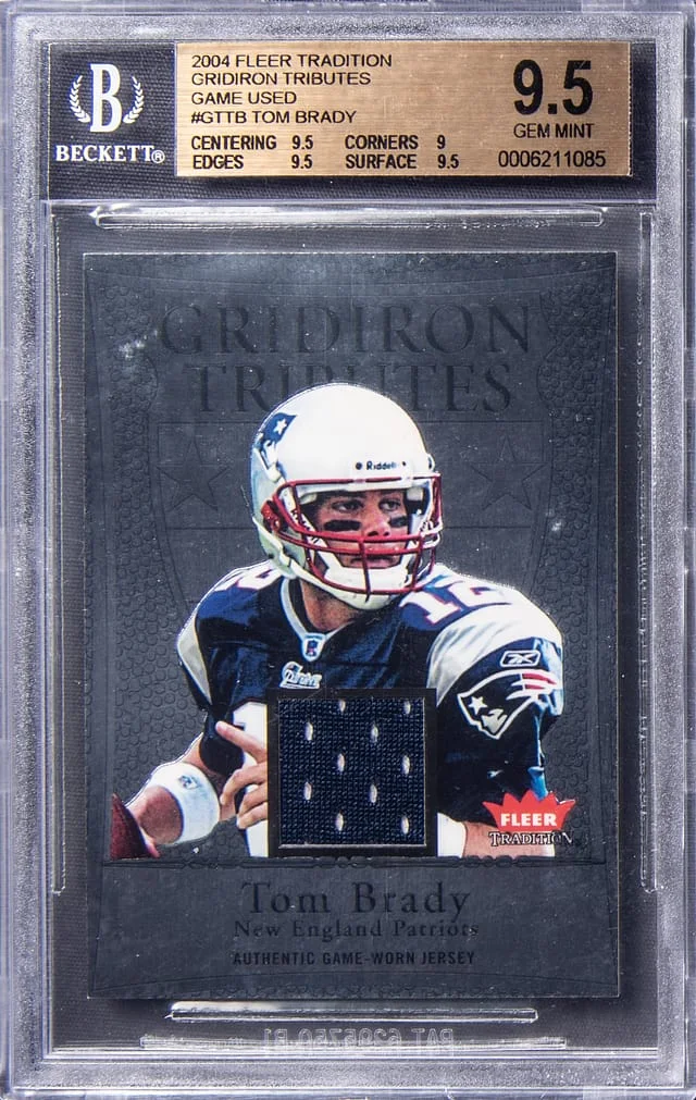 2004 Fleer Tradition Tom Brady Gridiron Tributes Game Used #GT-TB card image