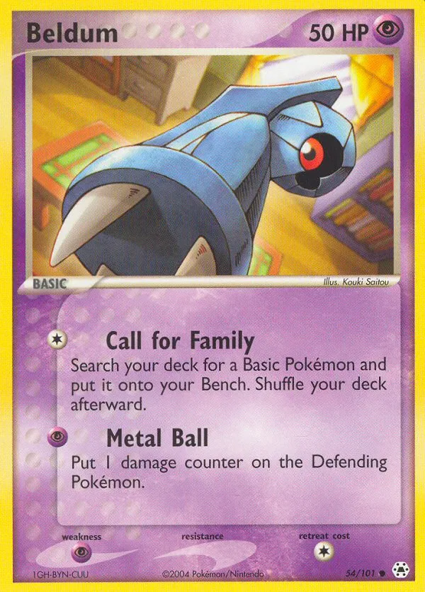 2004 Hidden Legends Beldum #054/101 Common card image