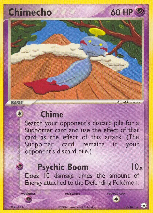 2004 Hidden Legends Chimecho #017/101 Rare card image