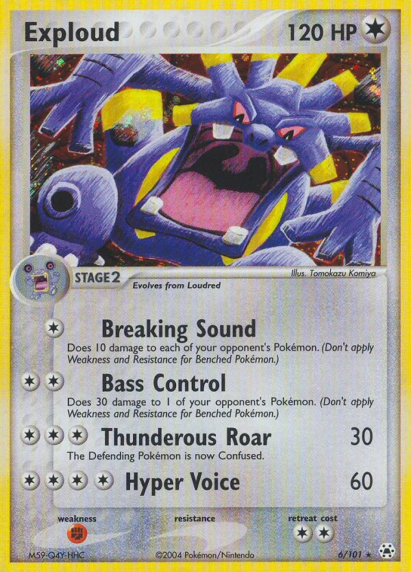 2004 Hidden Legends Exploud Rare Holo #006/101 Rare Holo card image