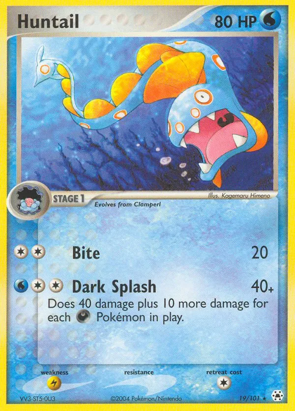 2004 Hidden Legends Huntail #019/101 Rare card image