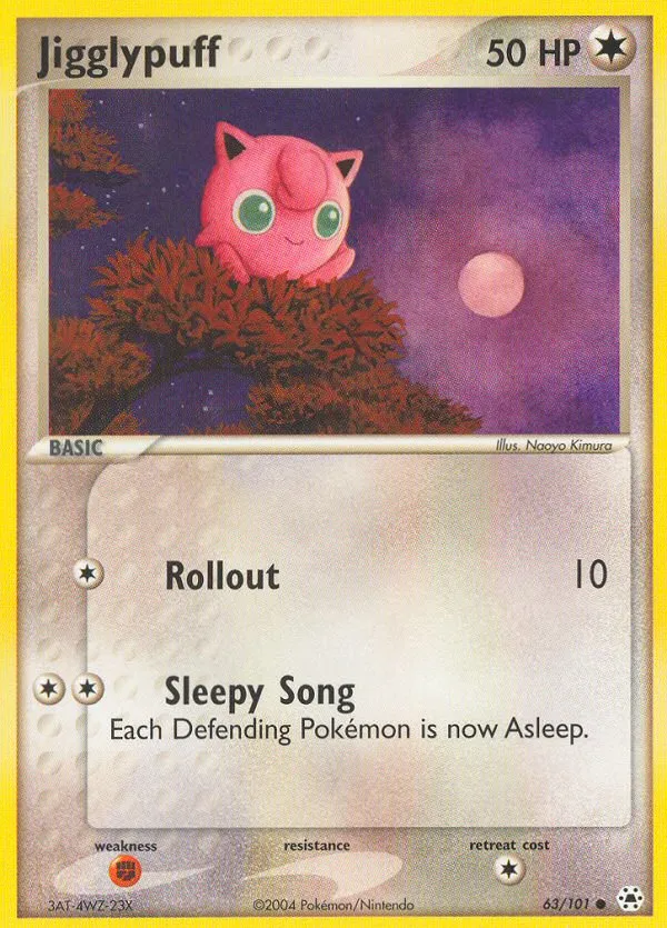 2004 Hidden Legends Jigglypuff Common #063/101 Common card image