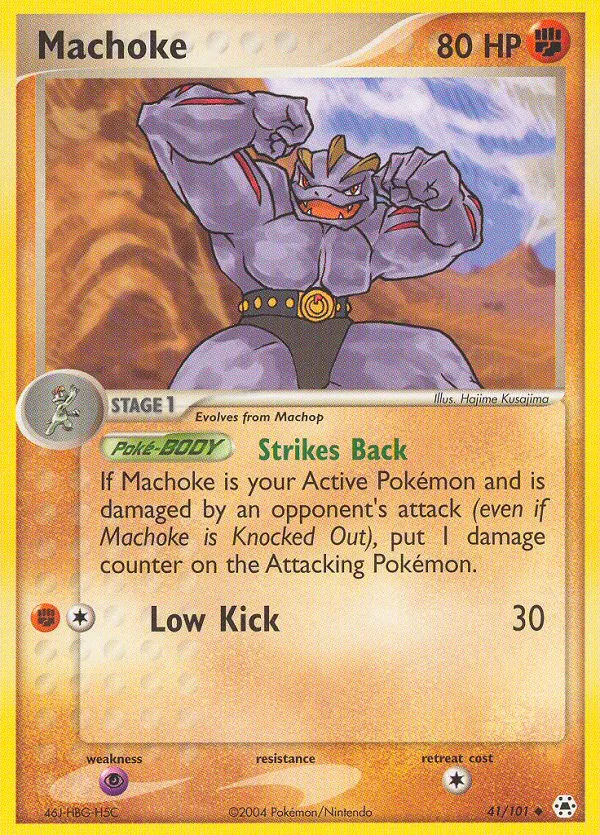 2004 Hidden Legends Machoke Uncommon #041/101 Uncommon card image