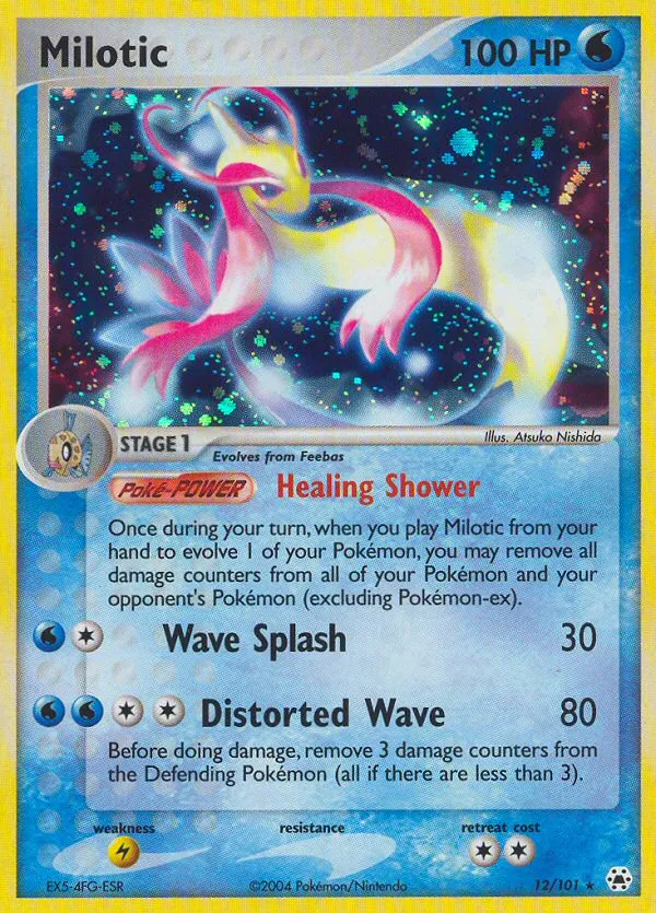 2004 Hidden Legends Milotic #012/101 Rare Holo card image