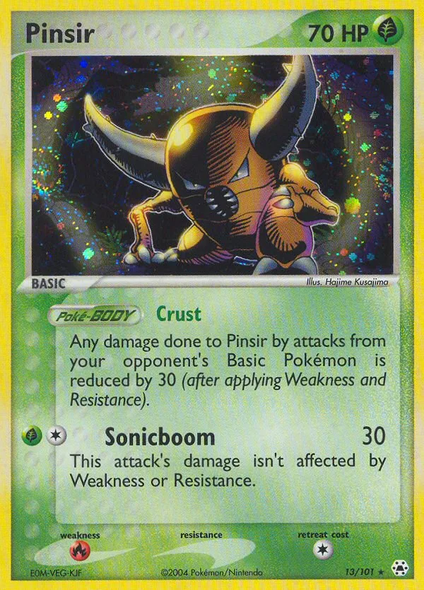 2004 Hidden Legends Pinsir #013/101 Rare Holo card image