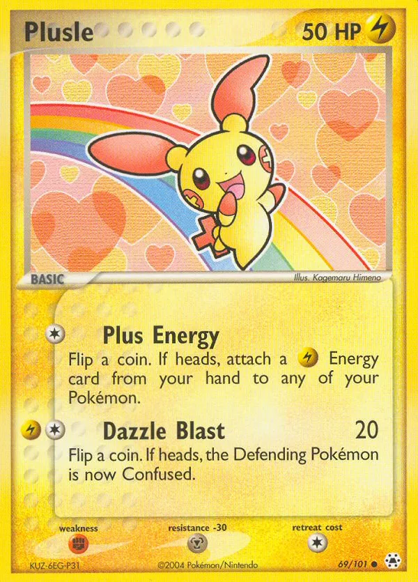 2004 Hidden Legends Plusle Common #069/101 Common card image