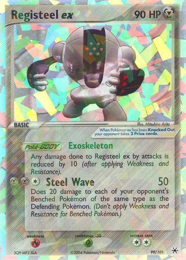 2004 Hidden Legends Registeel ex #099/101 Rare Holo EX card image