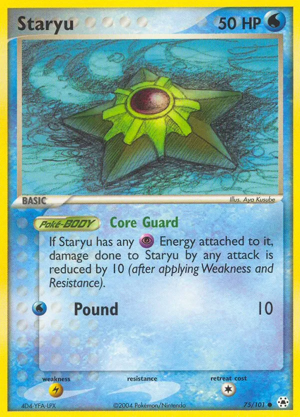 2004 Hidden Legends Staryu Common #075/101 Common card image
