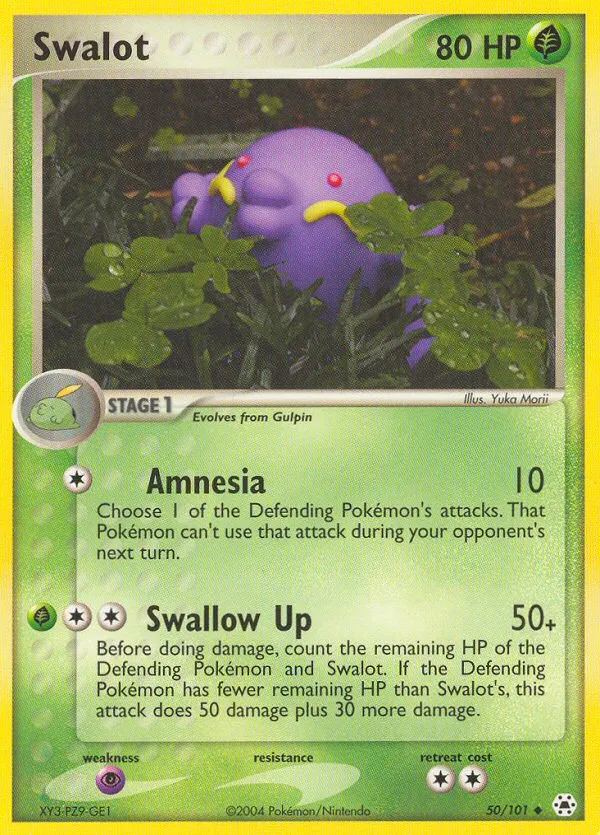 2004 Hidden Legends Swalot Uncommon #050/101 Uncommon card image