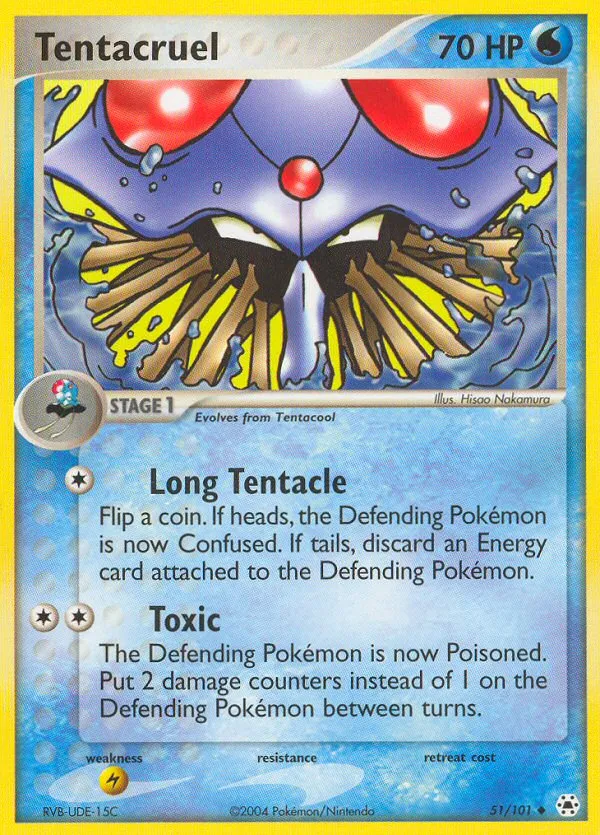 2004 Hidden Legends Tentacruel #051/101 Uncommon card image