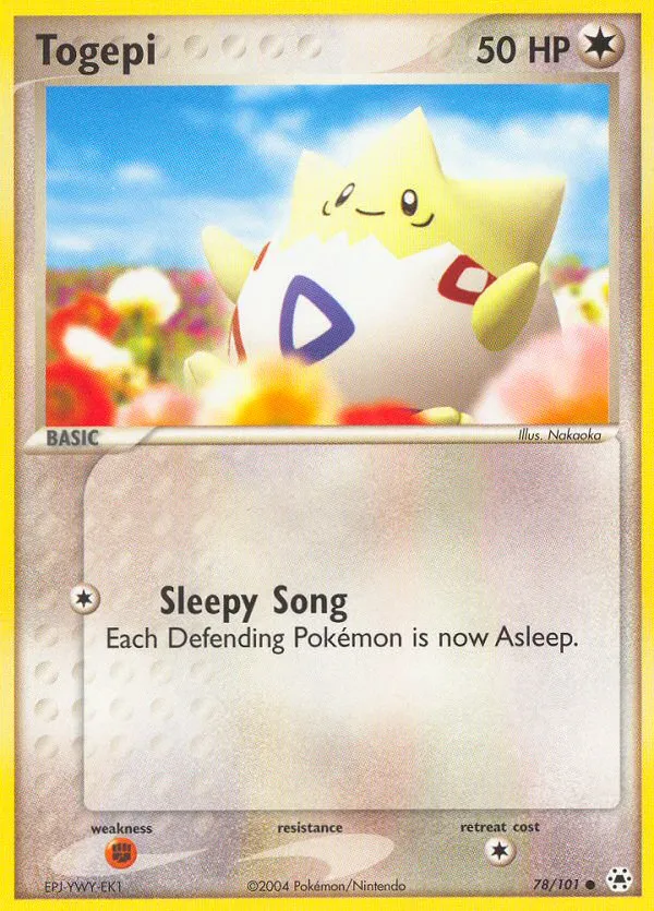 2004 Hidden Legends Togepi Common #078/101 Common card image