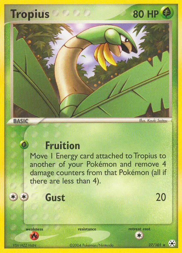 2004 Hidden Legends Tropius #027/101 Rare card image