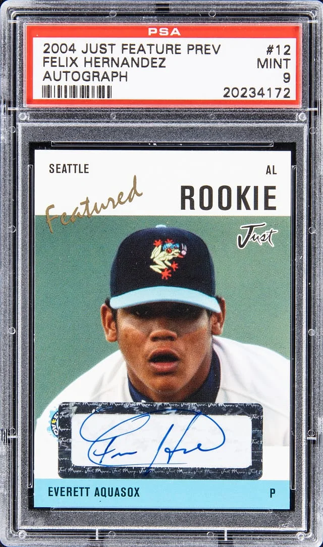 2004 Just Feature Prev Autograph Felix Hernandez #12 card image