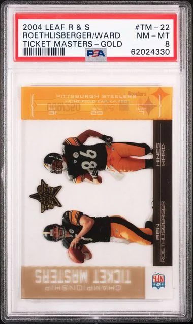 2004 Leaf Ben Roethlisberger /Hines Ward R & S Ticket Masters Gold #Tm-22 card image