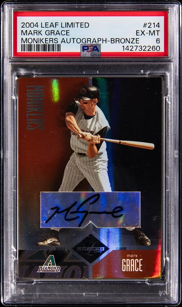 2004 Leaf Limited Mark Grace Monikers Autograph Bronze #214 card image