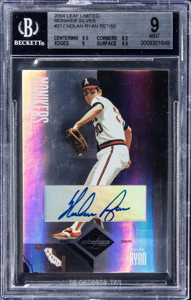 2004 Leaf Limited Nolan Ryan Moniker Silver #217 card image