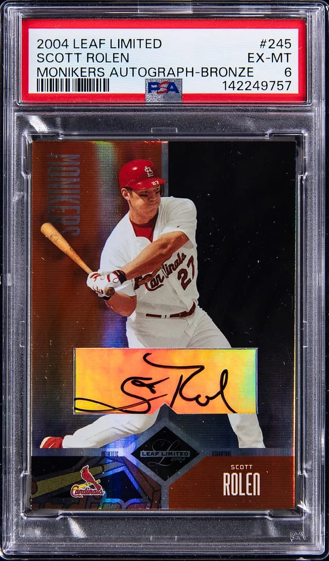 2004 Leaf Limited Scott Rolen Monikers Autograph Bronze #245 card image