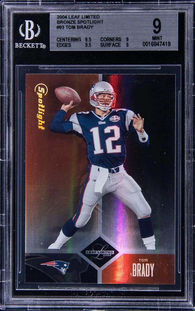 2004 Leaf Limited Tom Brady Bronze Spotlight #93 card image