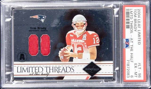 2004 Leaf Limited Tom Brady Threads At the Half #LT-96 card image