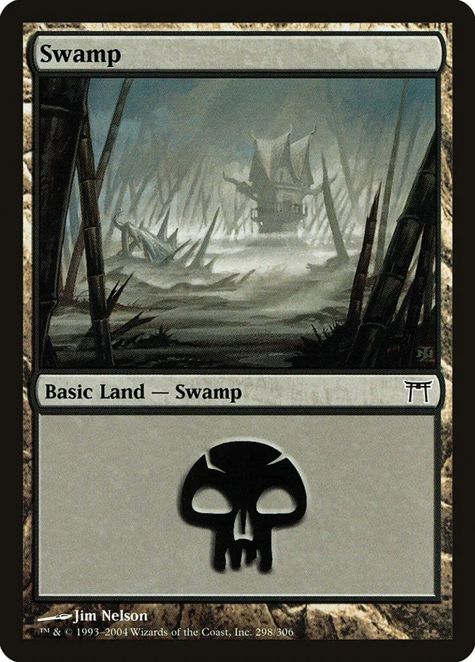 2004 Champions of Kamigawa Swamp #298 common card image