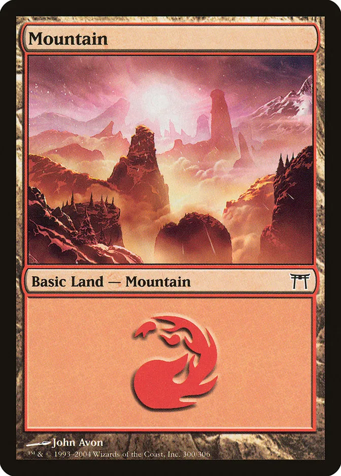 2004 Champions of Kamigawa Mountain #300 common card image