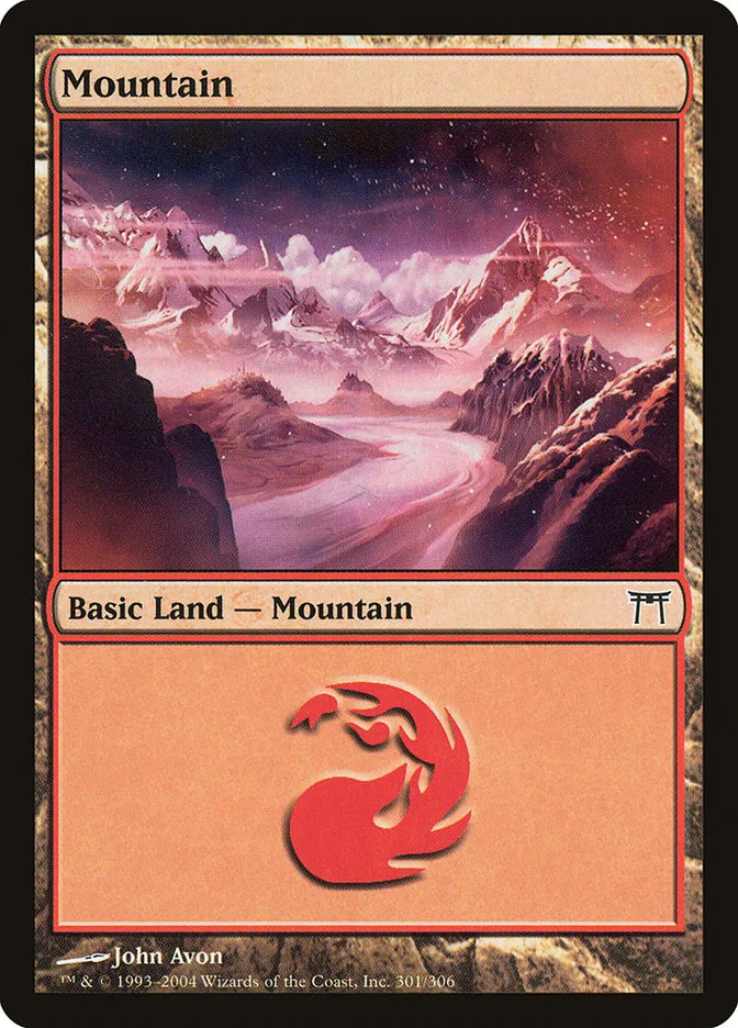 2004 Champions of Kamigawa Mountain #301 common card image
