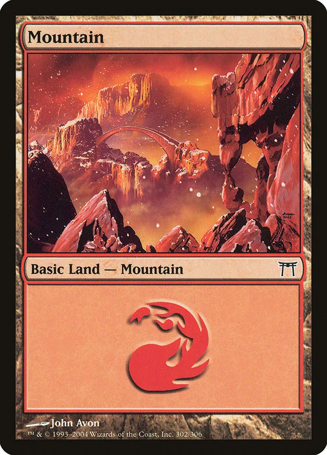 2004 Champions of Kamigawa Mountain #302 common card image