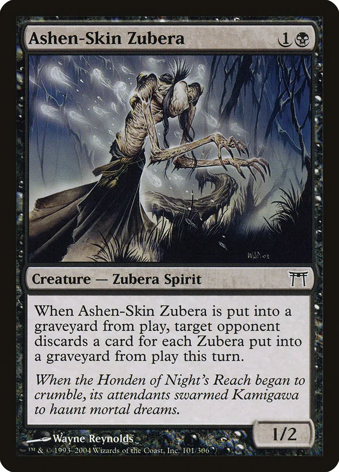 2004 Champions of Kamigawa Ashen-Skin Zubera #101 common card image