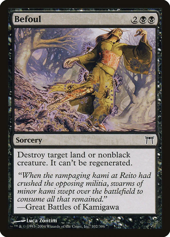 2004 Champions of Kamigawa Befoul #102 common card image