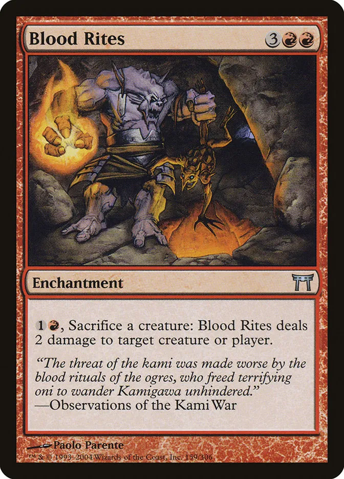 2004 Champions of Kamigawa Blood Rites #159 uncommon card image