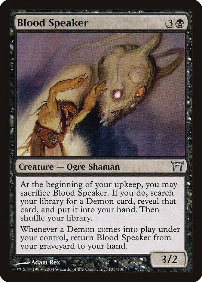 2004 Champions of Kamigawa Blood Speaker #103 uncommon card image