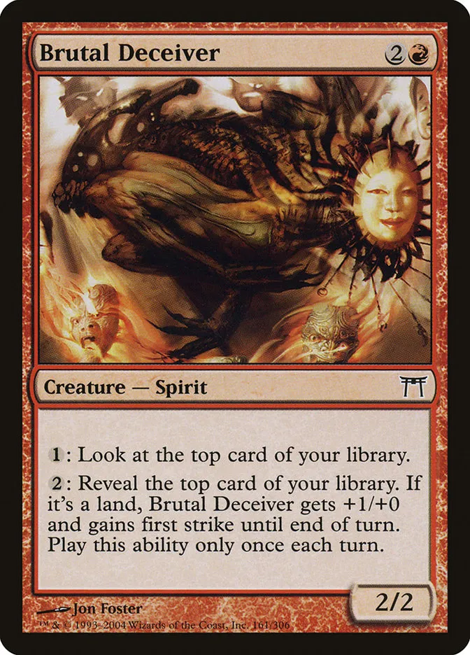 2004 Champions of Kamigawa Brutal Deceiver #161 common card image