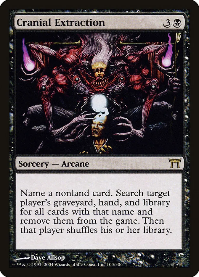 2004 Champions of Kamigawa Cranial Extraction #105 rare card image