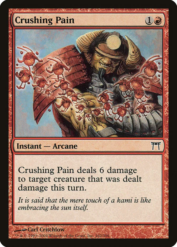 2004 Champions of Kamigawa Crushing Pain #162 common card image