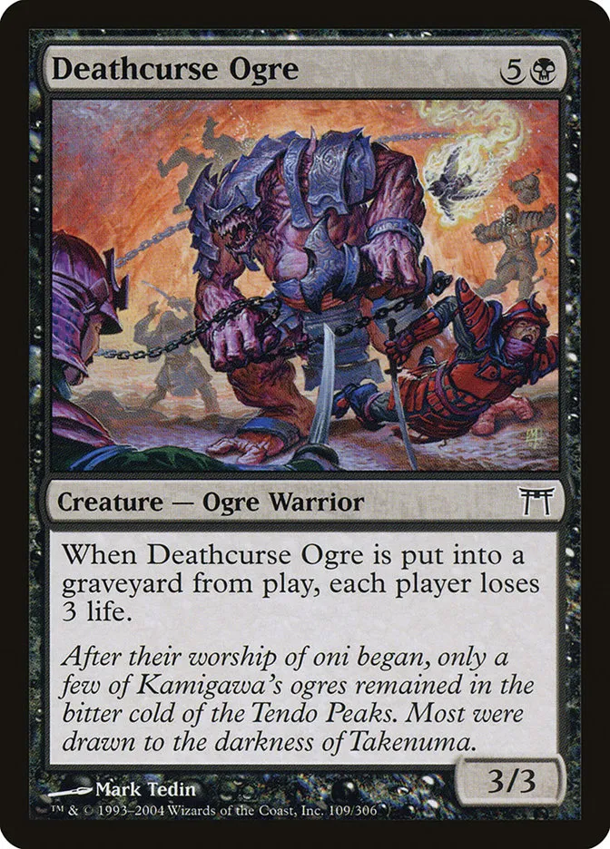 2004 Champions of Kamigawa Deathcurse Ogre #109 common card image