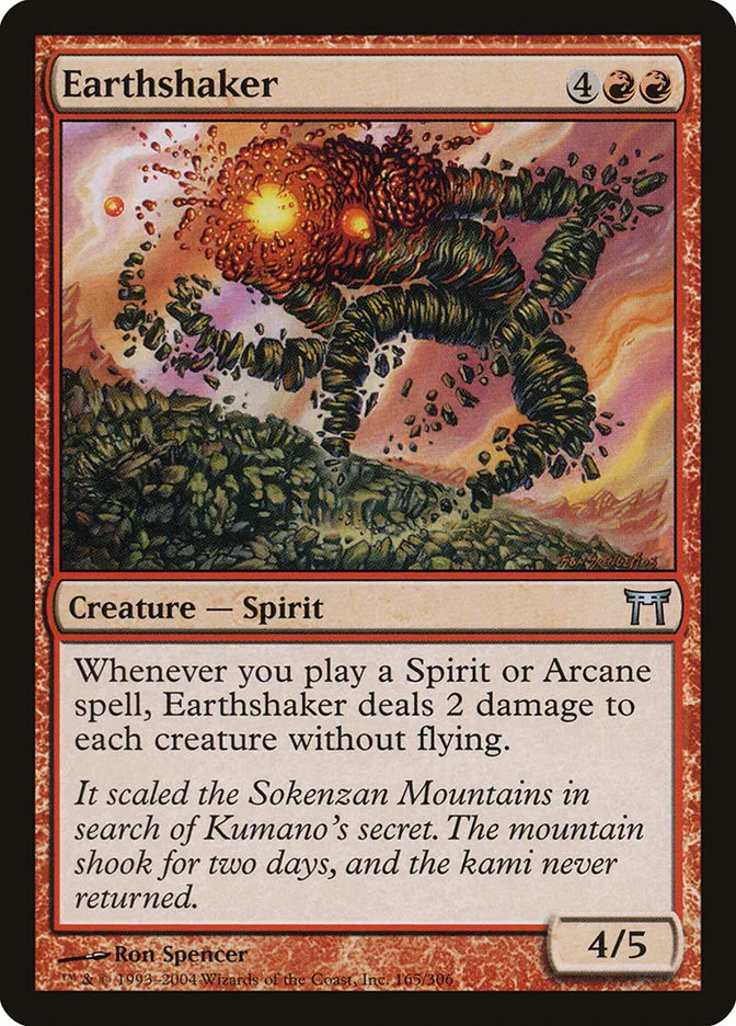 2004 Champions of Kamigawa Earthshaker #165 uncommon card image