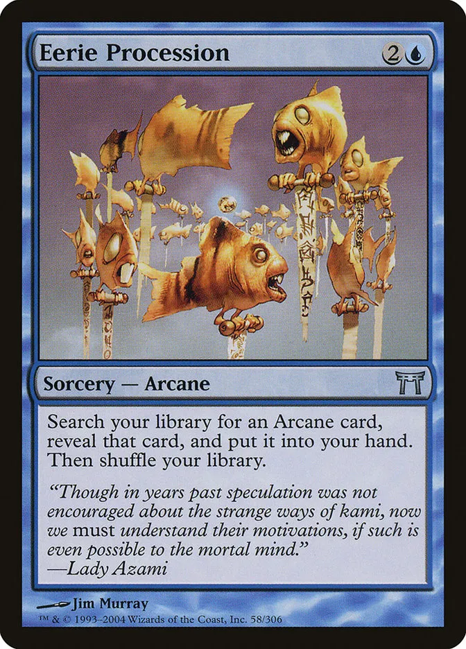 2004 Champions of Kamigawa Eerie Procession #58 uncommon card image