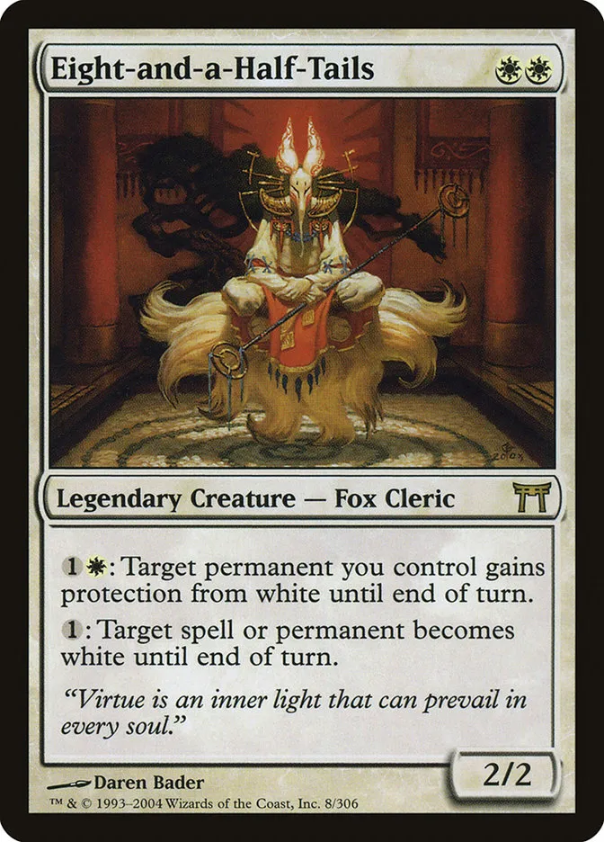 2004 Champions of Kamigawa Eight-and-a-Half-Tails rare #8 rare card image