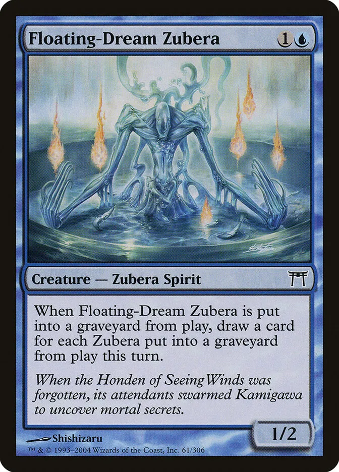 2004 Champions of Kamigawa Floating-Dream Zubera #61 common card image