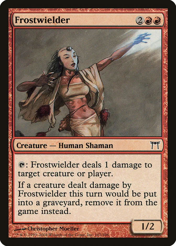 2004 Champions of Kamigawa Frostwielder #167 common card image