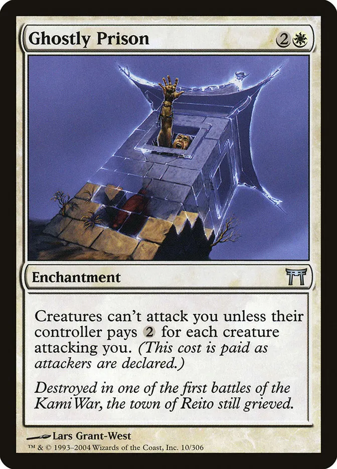 2004 Champions of Kamigawa Ghostly Prison uncommon #10 uncommon card image