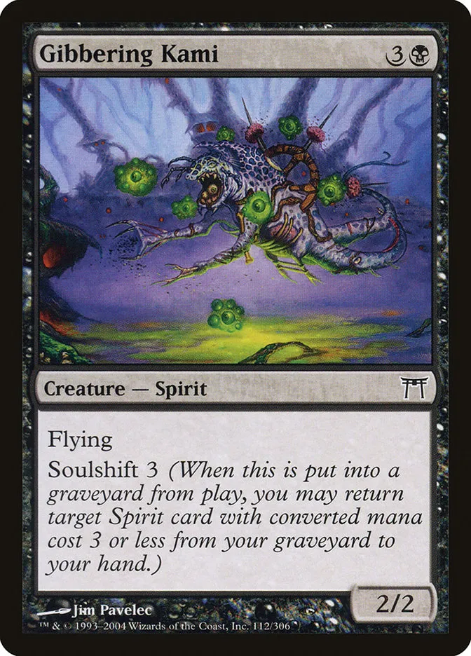 2004 Champions of Kamigawa Gibbering Kami #112 common card image