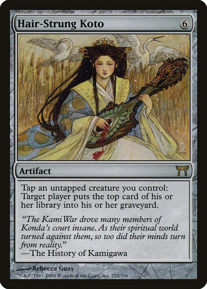 2004 Champions of Kamigawa Hair-Strung Koto #252 rare card image