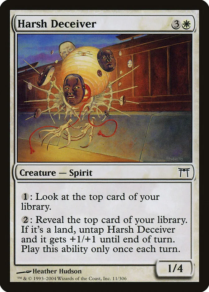 2004 Champions of Kamigawa Harsh Deceiver common #11 common card image