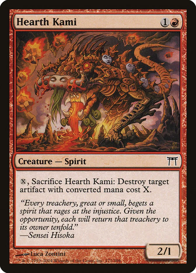 2004 Champions of Kamigawa Hearth Kami #171 common card image