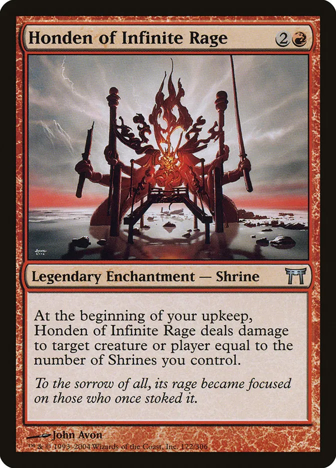 2004 Champions of Kamigawa Honden of Infinite Rage #172 uncommon card image