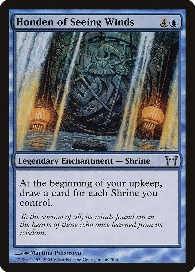 2004 Champions of Kamigawa Honden of Seeing Winds #69 uncommon card image