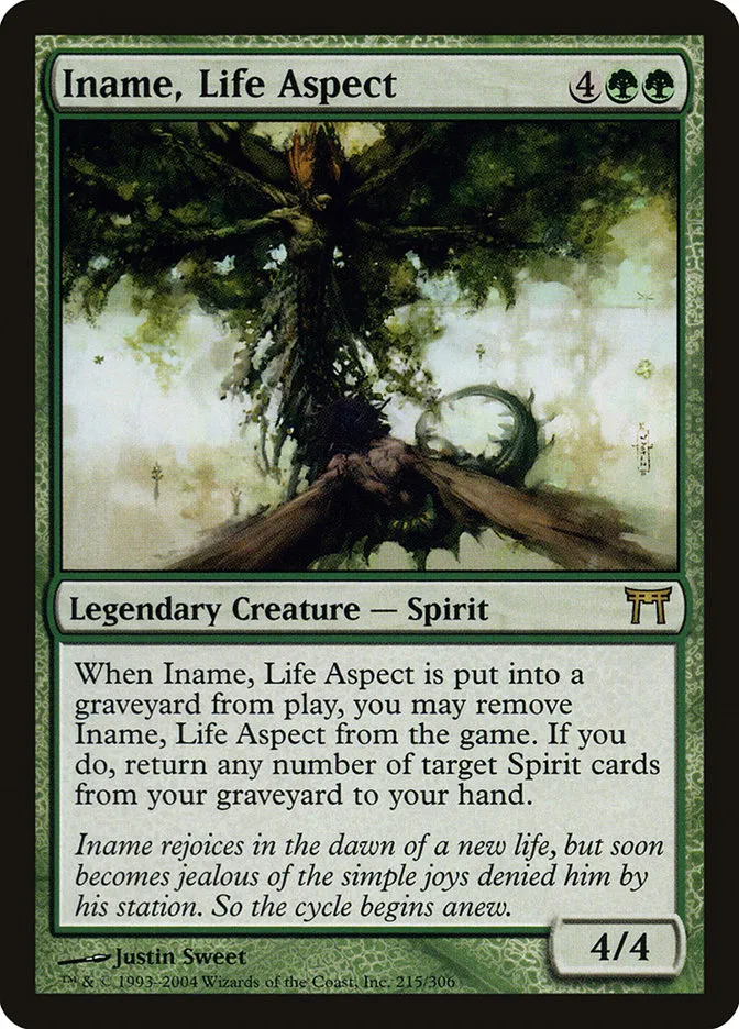2004 Champions of Kamigawa Iname, Life Aspect #215 rare card image
